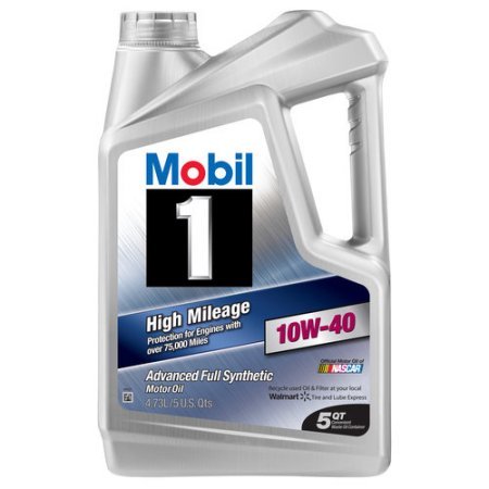 10W-40 High Mileage Full Synthetic Motor Oil, 5 qt F11777
