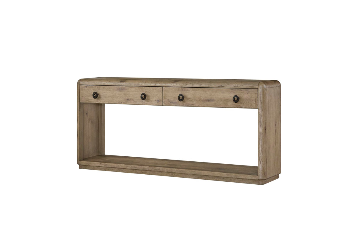 Oak Console Table with Drawers and Storage J4448