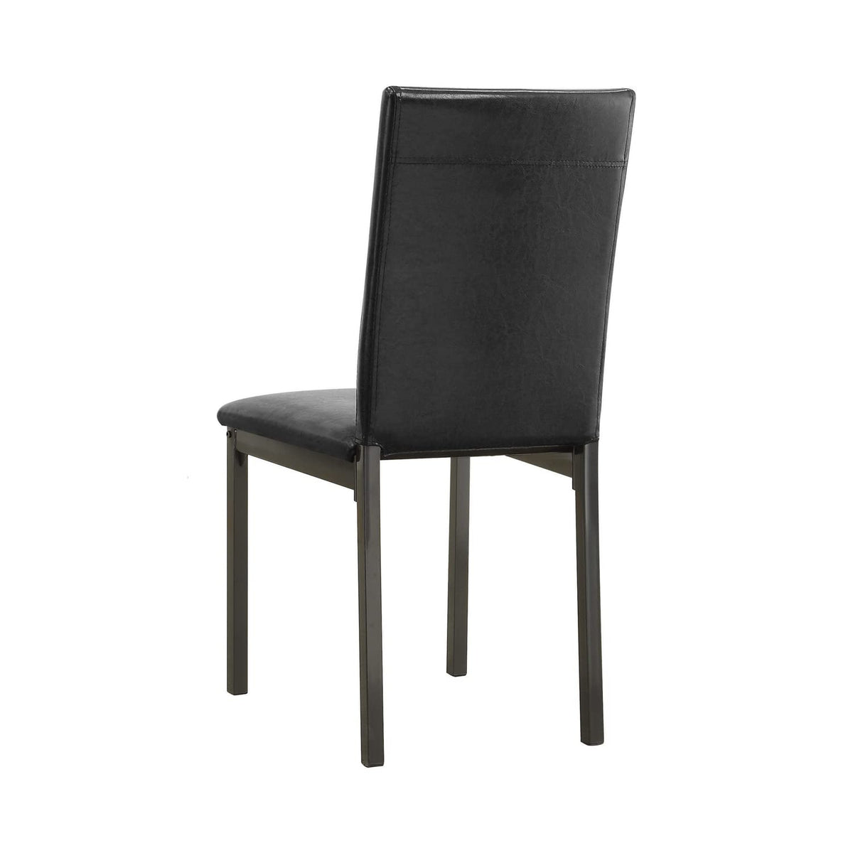 Black Leatherette Dining Chairs Set of 2 Z550