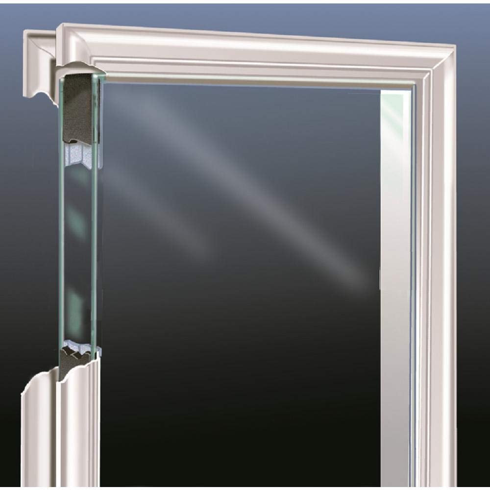 Primed Fiberglass 1/2 Lite Clear Glass Prehung Entry Door 36" x 80" I58222