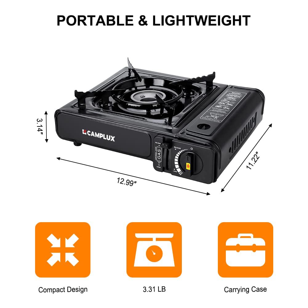 Portable Dual Fuel Propane & Butane Camping Stove with Carrying Case Z7006