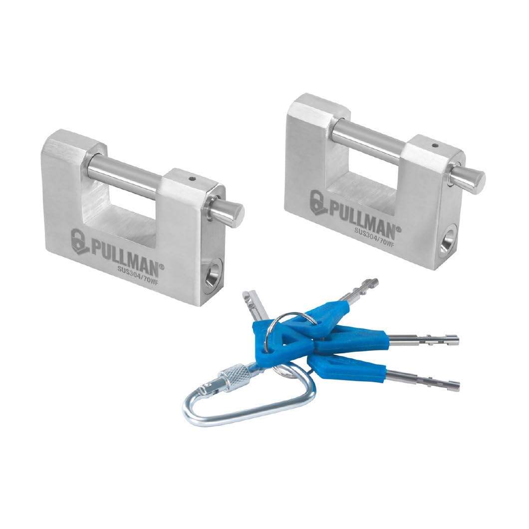 Heavy Duty Keyed Alike Padlocks with 4 Keys 2 Pack 70mm B293042
