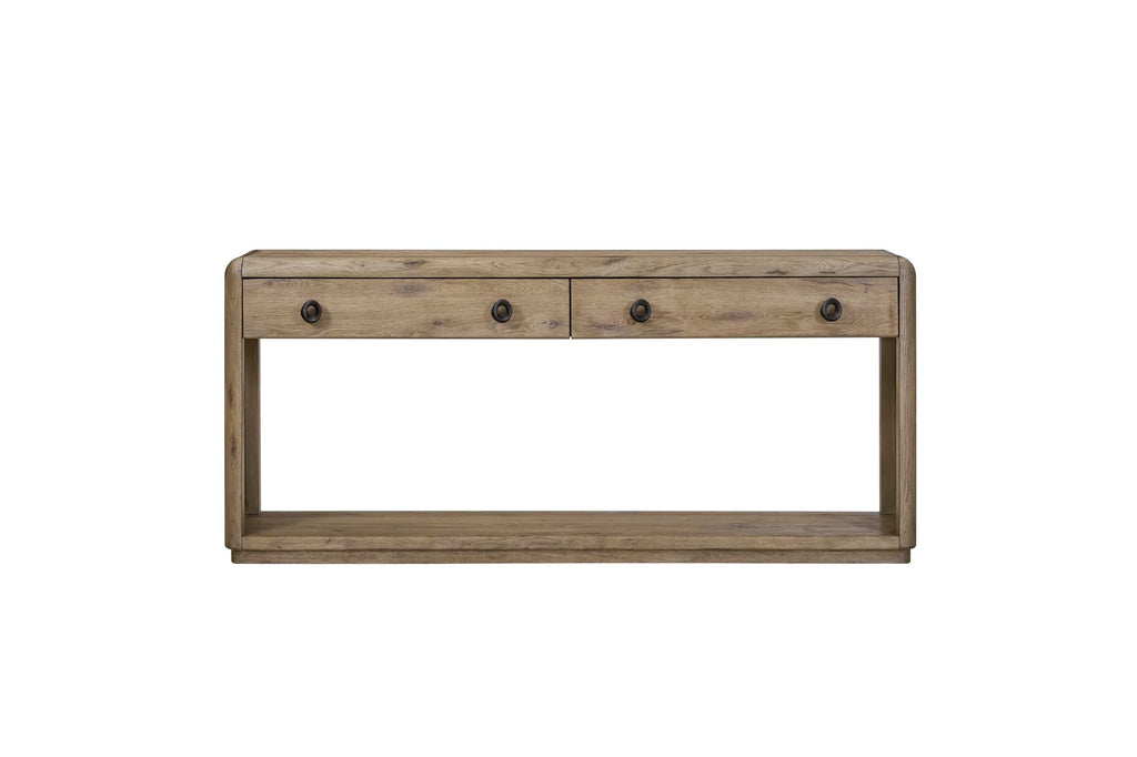 Oak Console Table with Drawers and Storage J4448