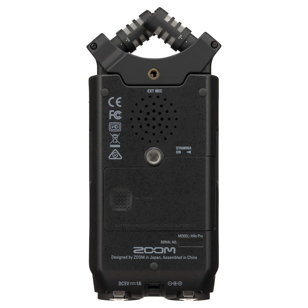 All Black 4-Track Portable Recorder with AC Adapter, Windbuster, 16GB Memory Card & USB Cable C5168