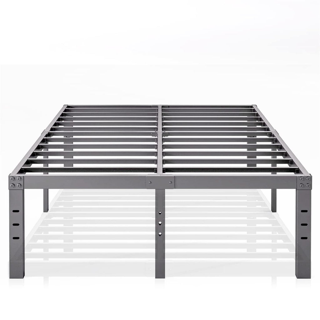 Queen Size 18 inch Tall Black Storage Bed Frame with Steel Slats V384004