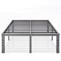 Queen Size 18 inch Tall Black Storage Bed Frame with Steel Slats V384004