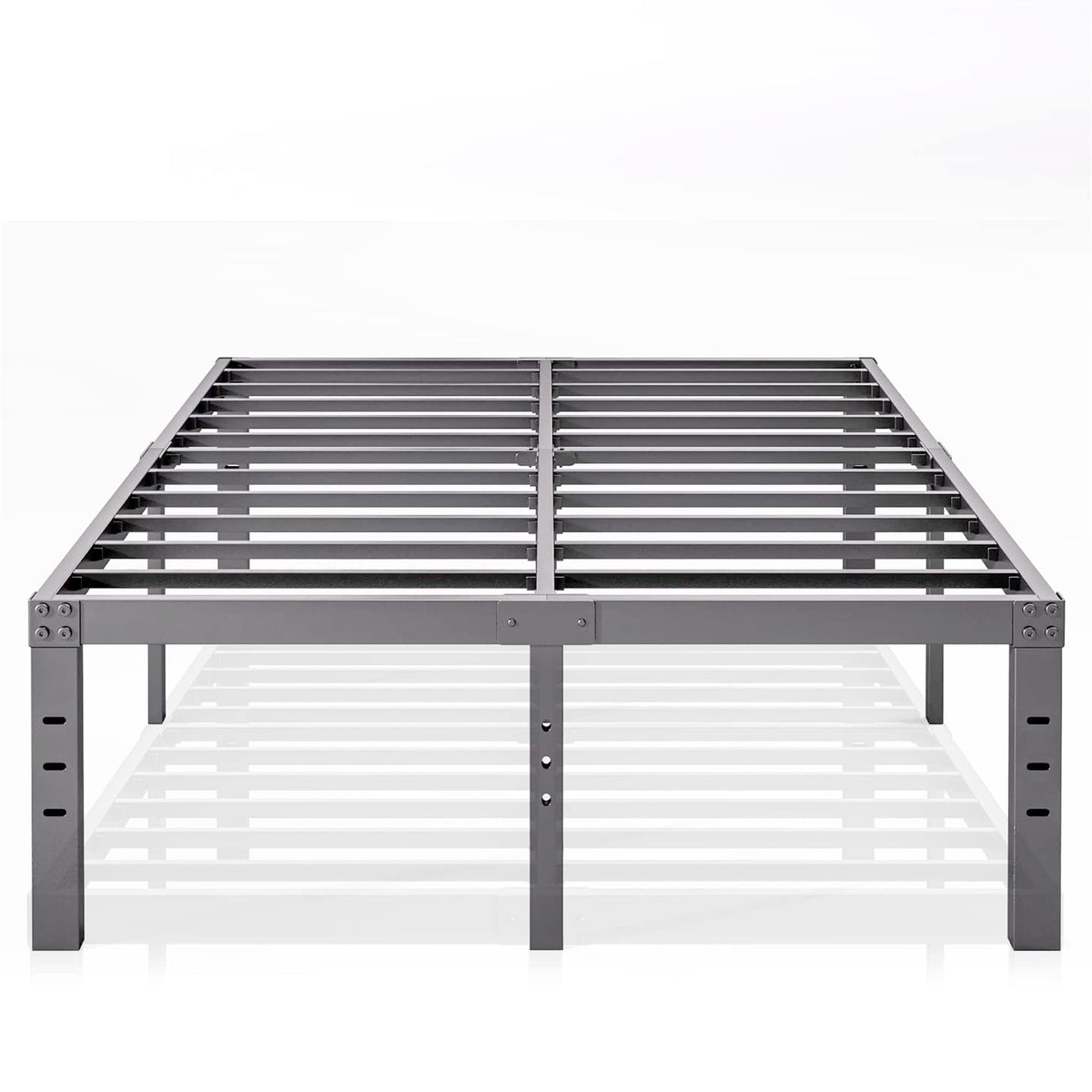 Queen Size 18 inch Tall Black Storage Bed Frame with Steel Slats V384004