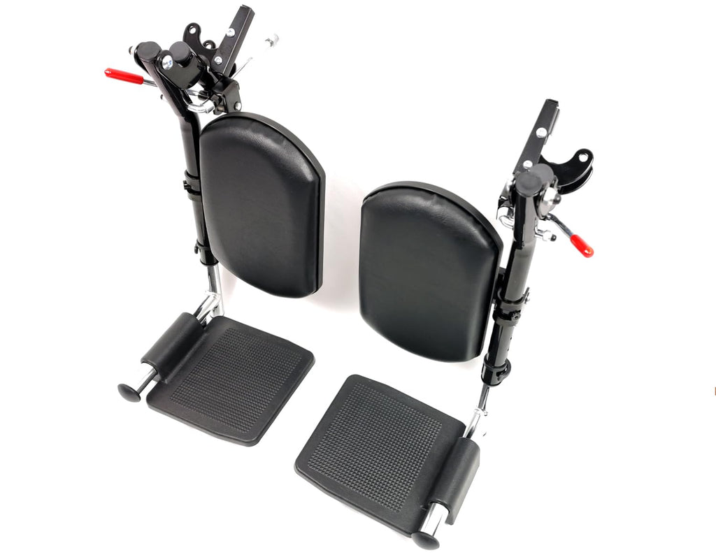 Wheelchair Elevating Leg Rests with Padded Calf Pad and Composite Footplates, 1 Pair V644
