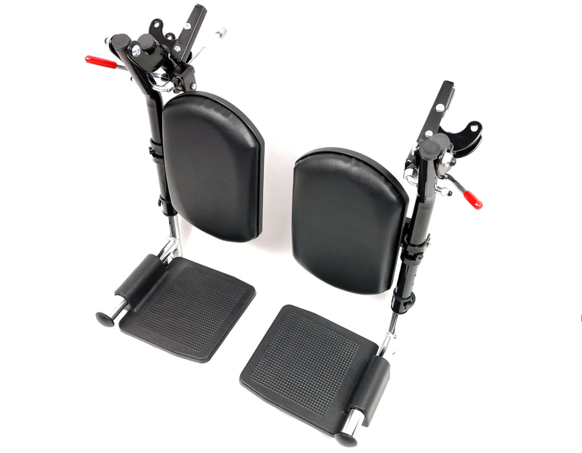 Wheelchair Elevating Leg Rests with Padded Calf Pad and Composite Footplates, 1 Pair V644