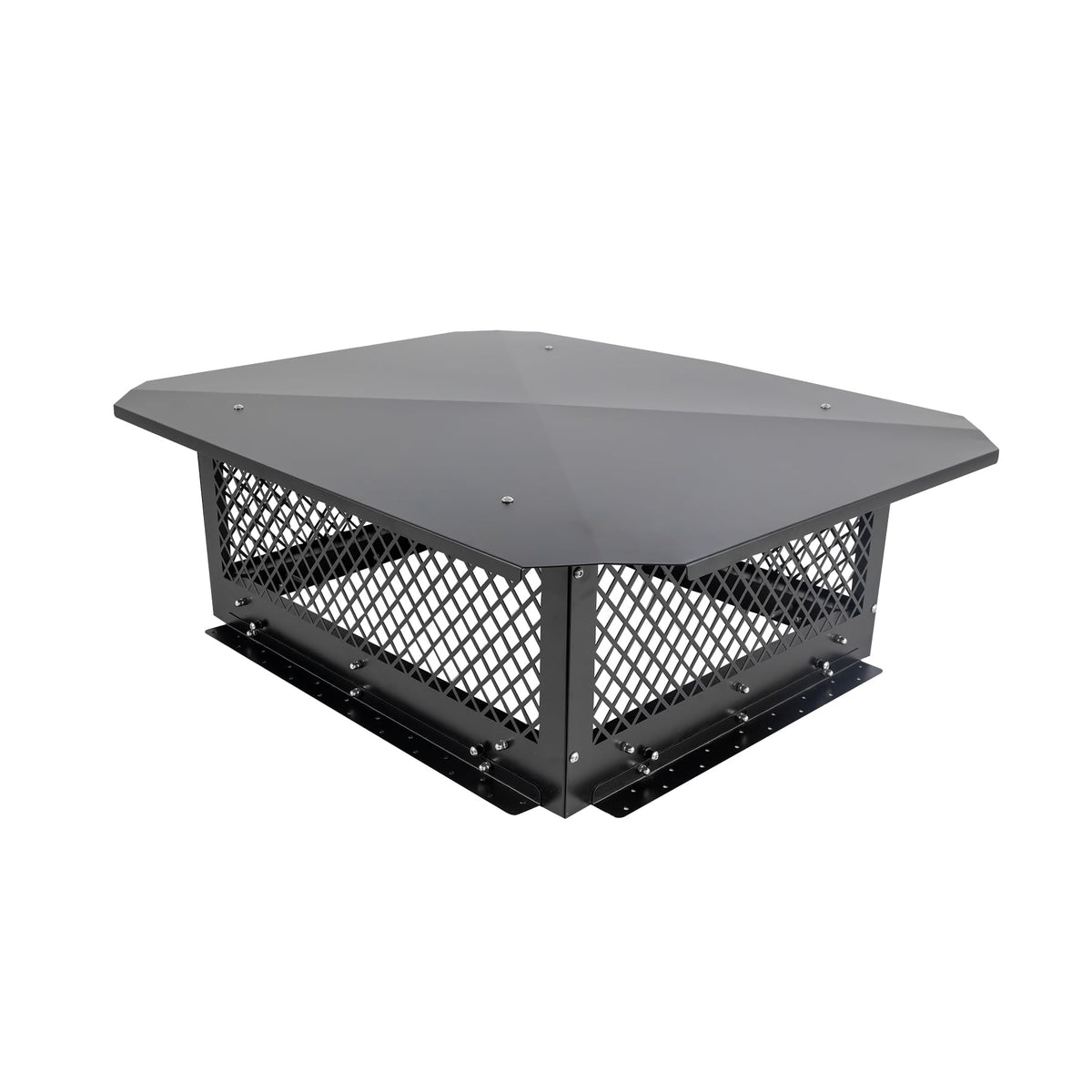 Black Galvanized Steel Chimney Cap M29160