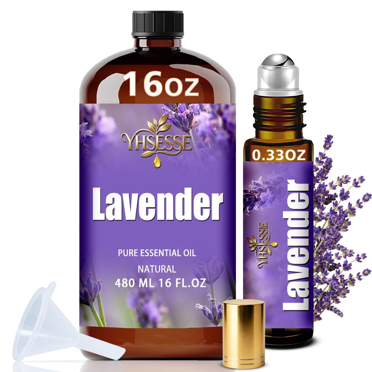 Peppermint and Lavender Essential Oil 4 Fl Oz and 16 Fl Oz F602