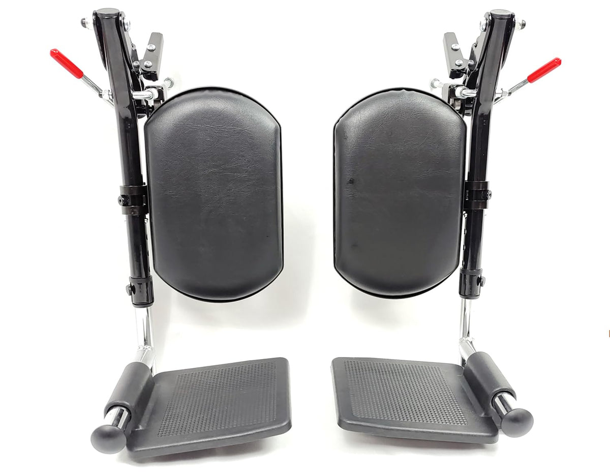 Wheelchair Elevating Leg Rests with Padded Calf Pad and Composite Footplates, 1 Pair V644