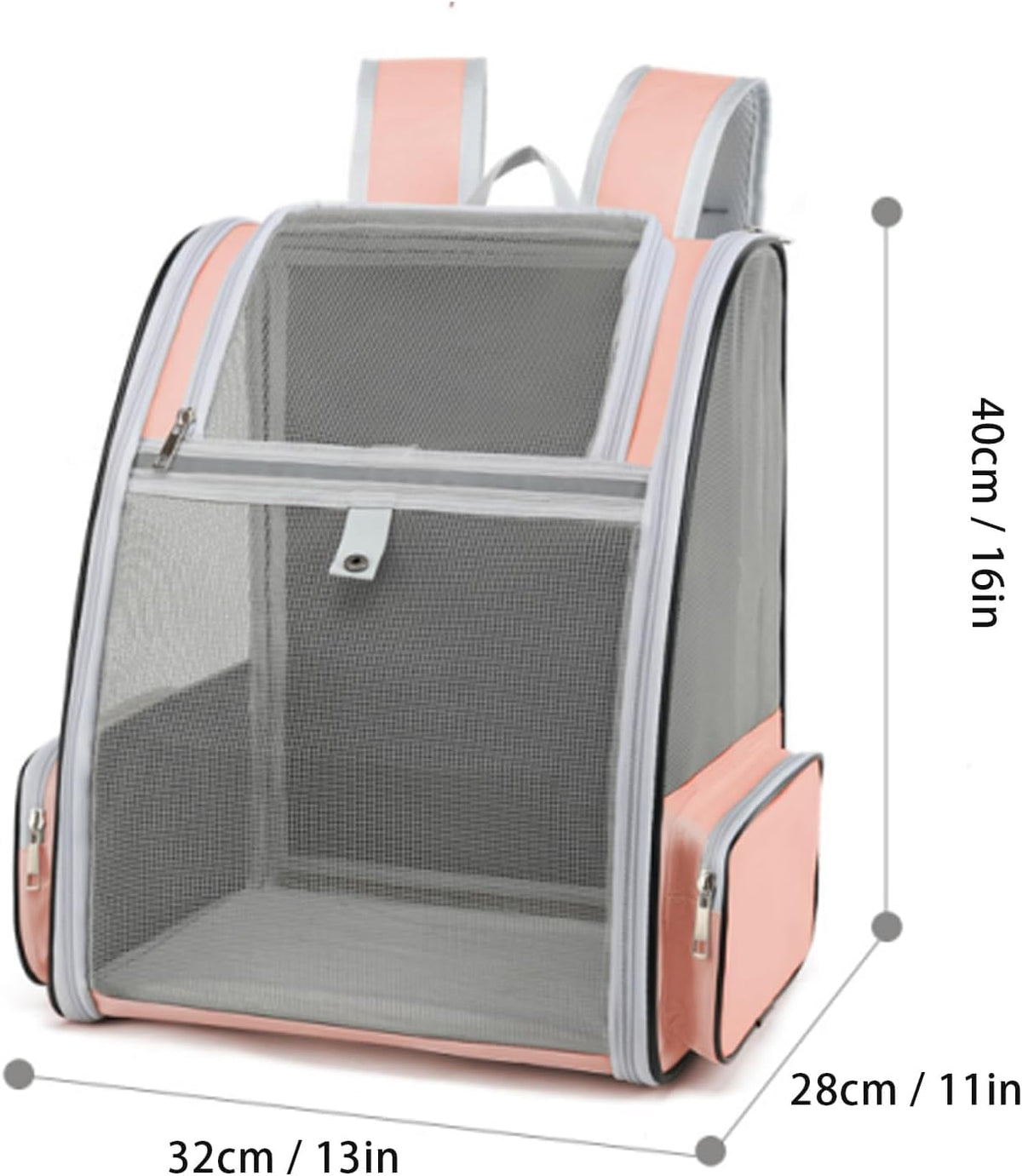 Ventilated Pink Carrier Backpack for Small Pets W24014