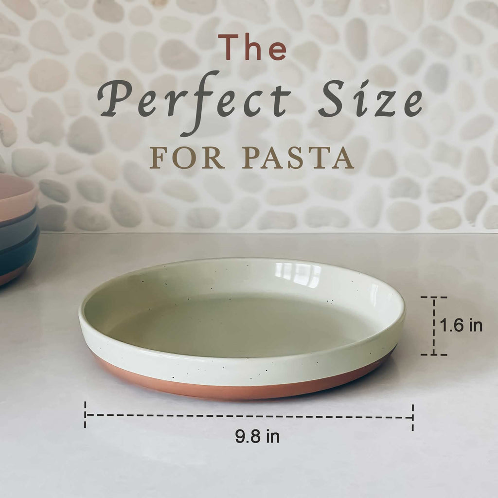 Ceramic Pasta Bowl Set of 4-35oz Microwave Safe S589