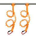 2-Pack Kayak Paddle Leash, 5-7 FT Stretchable Coiled Lanyard with Carabiner V4262