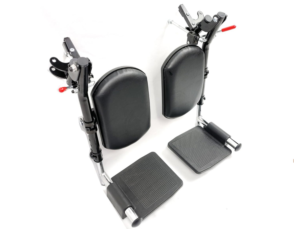 Wheelchair Elevating Leg Rests with Padded Calf Pad and Composite Footplates, 1 Pair V644
