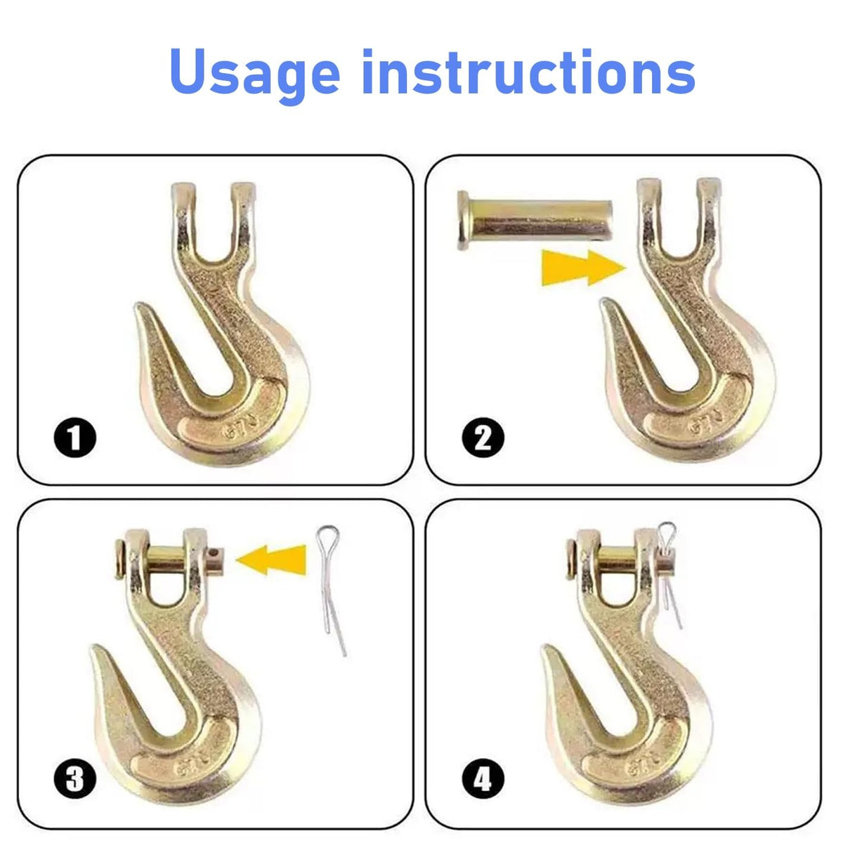 3/8" Grade 70 Clevis Grab Hook H78050