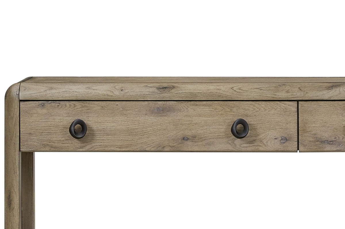 Oak Console Table with Drawers and Storage J4448