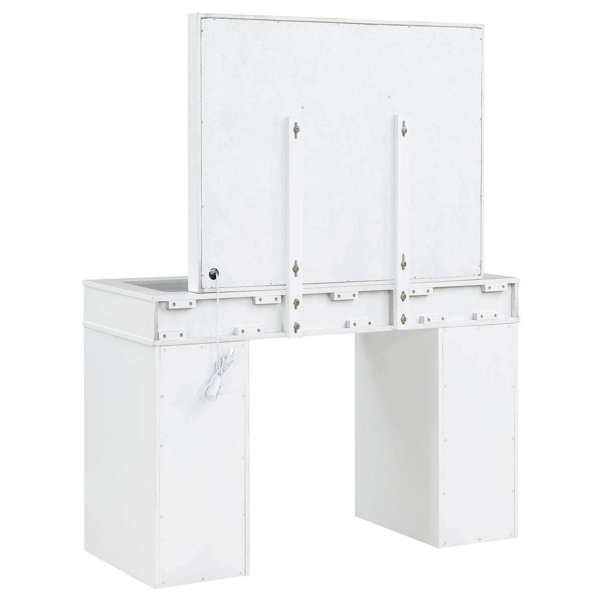 White Velvet 9-Drawer Vanity Table Set E2035