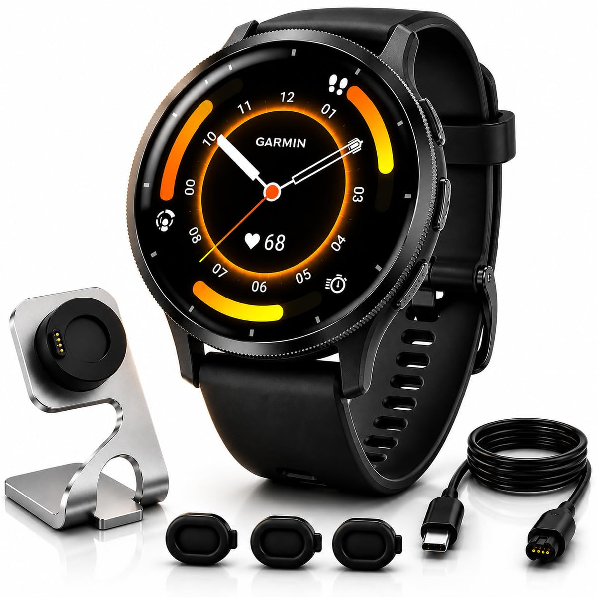 Black 45mm GPS Smartwatch R8905