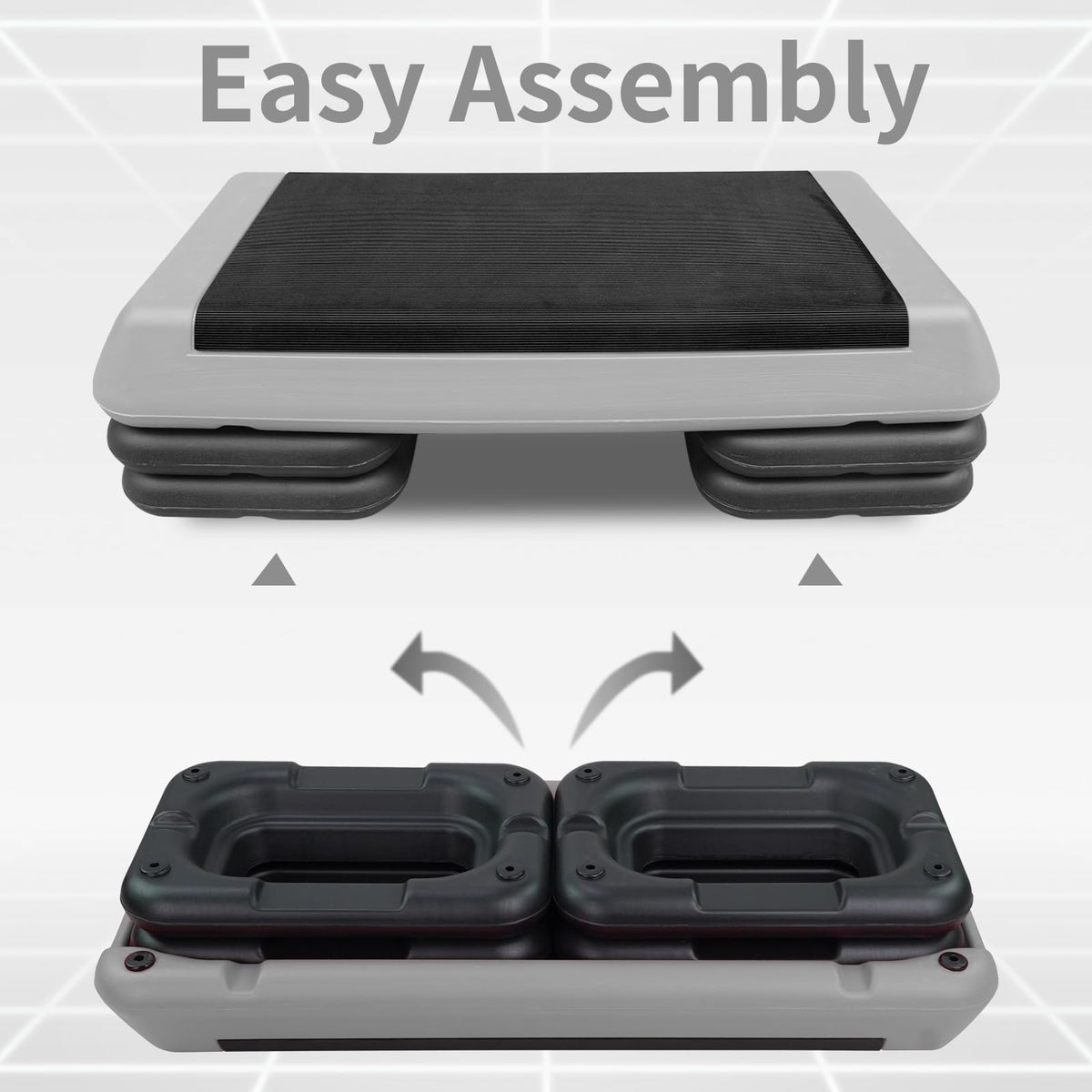 Adjustable Aerobic Stepper with 4 Risers T443894