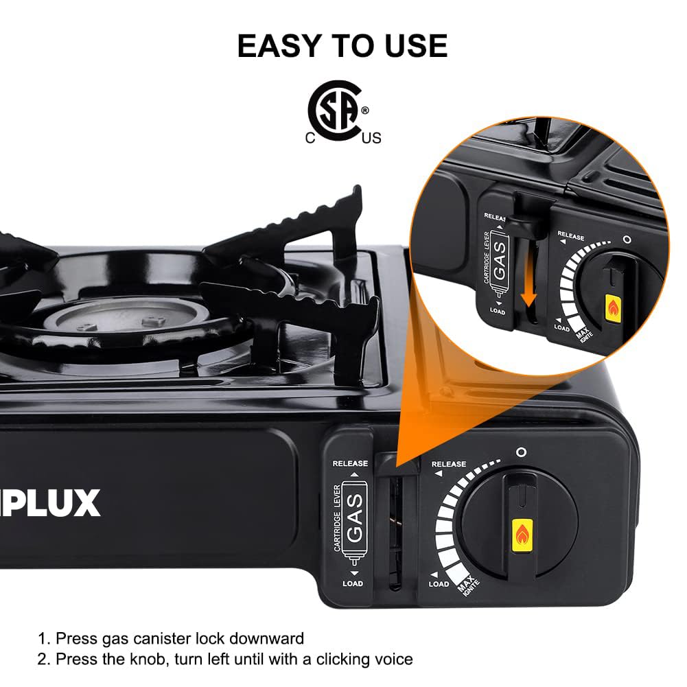 Portable Dual Fuel Propane & Butane Camping Stove with Carrying Case Z7006