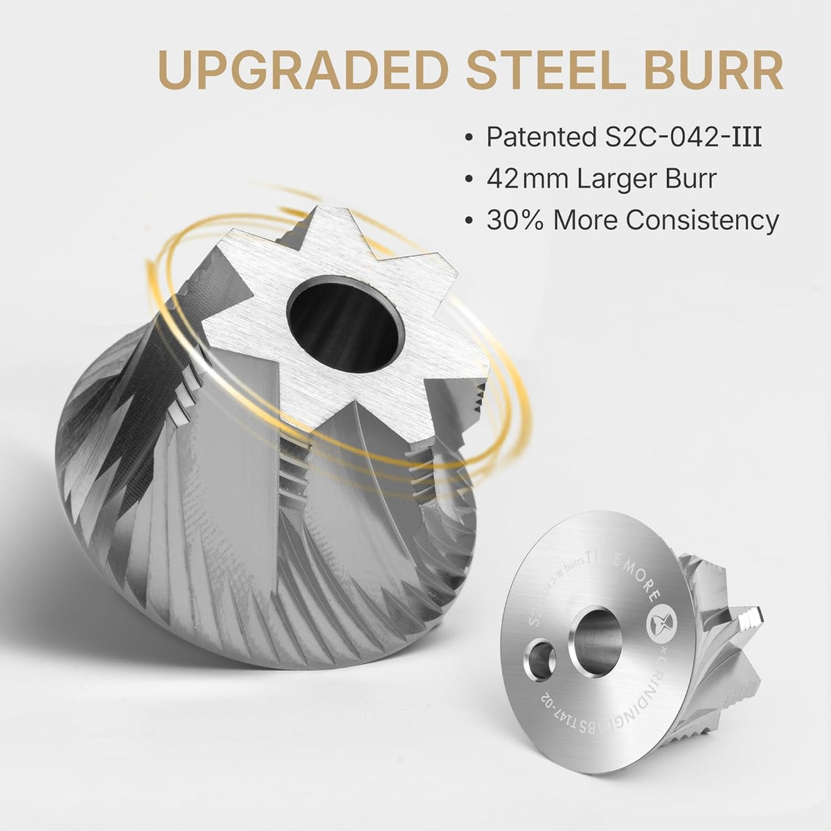 Manual Coffee Grinder with Conical Burr Portable Hand Coffee Grinder D482082
