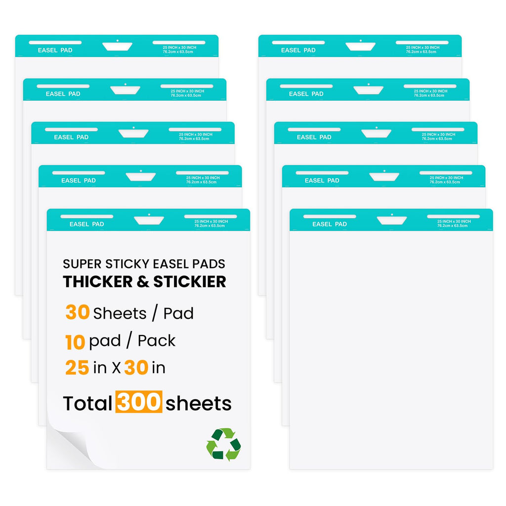 25x30 Inch Self-Adhesive Flip Chart Paper 10 Pack O247631