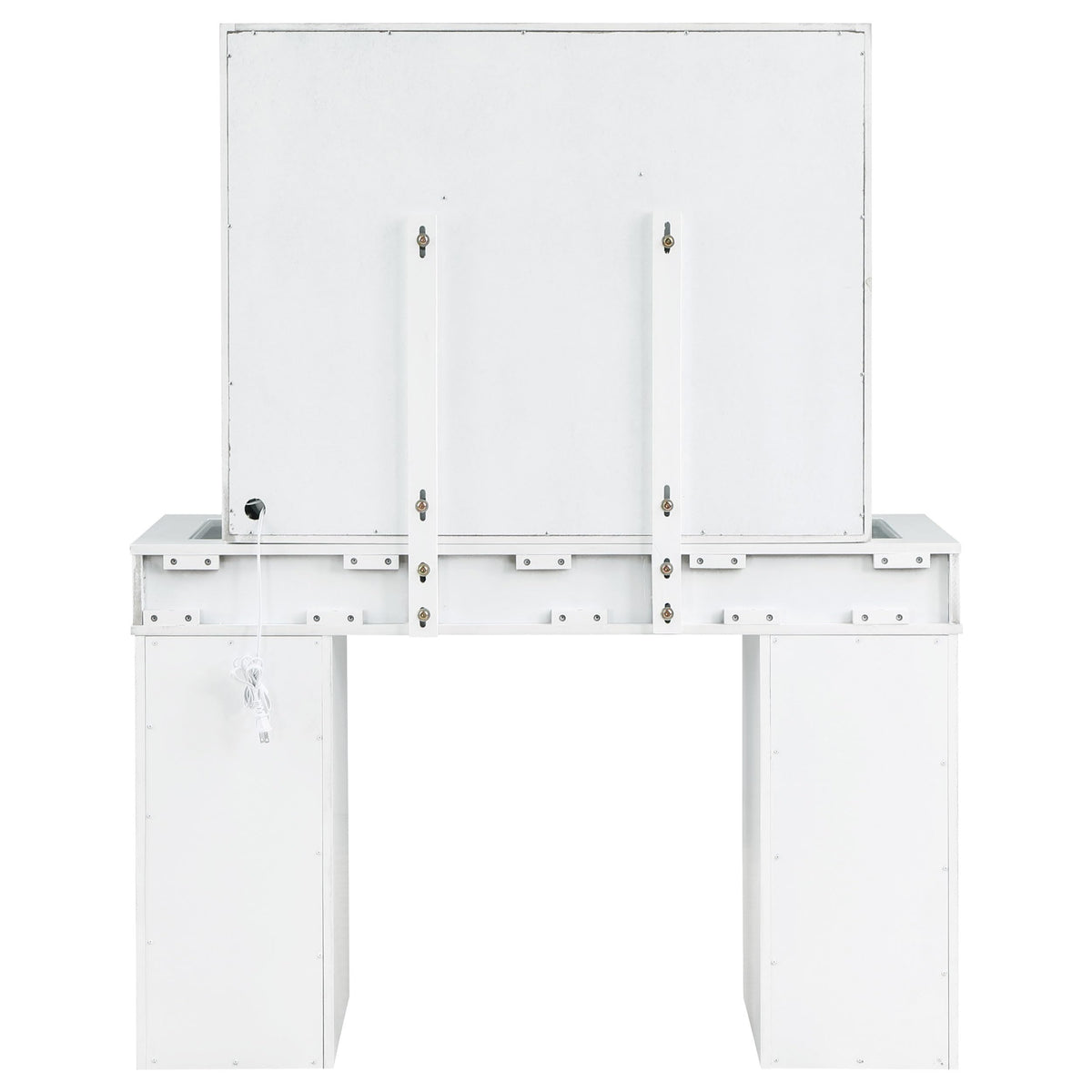 White Velvet 9-Drawer Vanity Table Set E2035