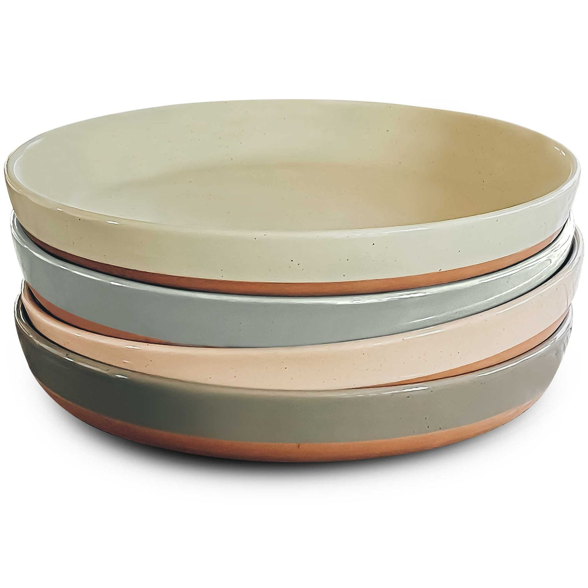 Ceramic Pasta Bowl Set of 4-35oz Microwave Safe S589