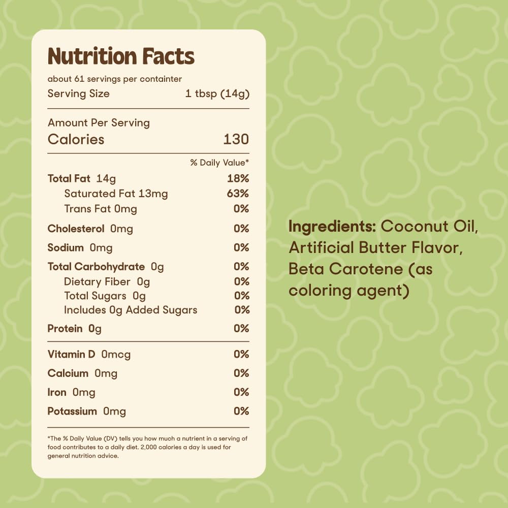 Butter Flavored Coconut Oil Popcorn Popping Oil 30oz P949952