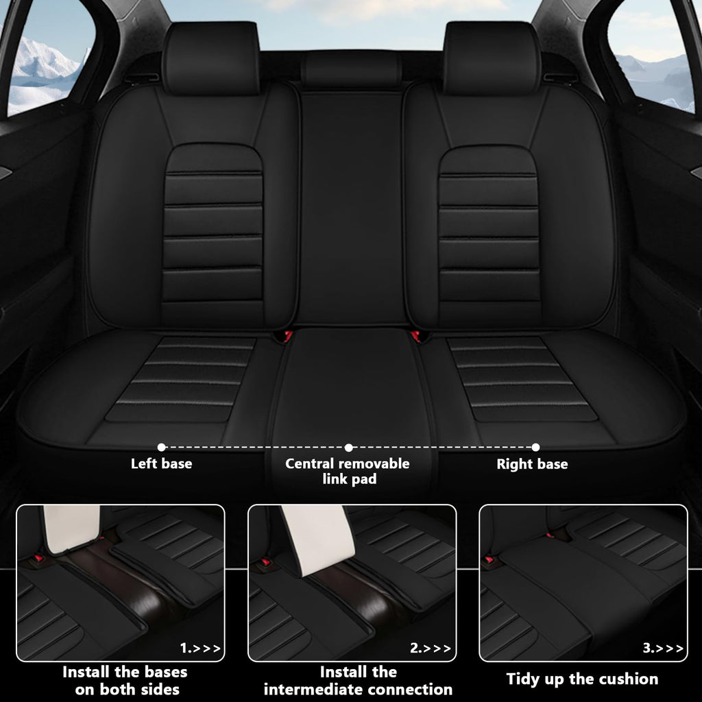 Waterproof Leather Car Seat Covers Set of 5 N6322