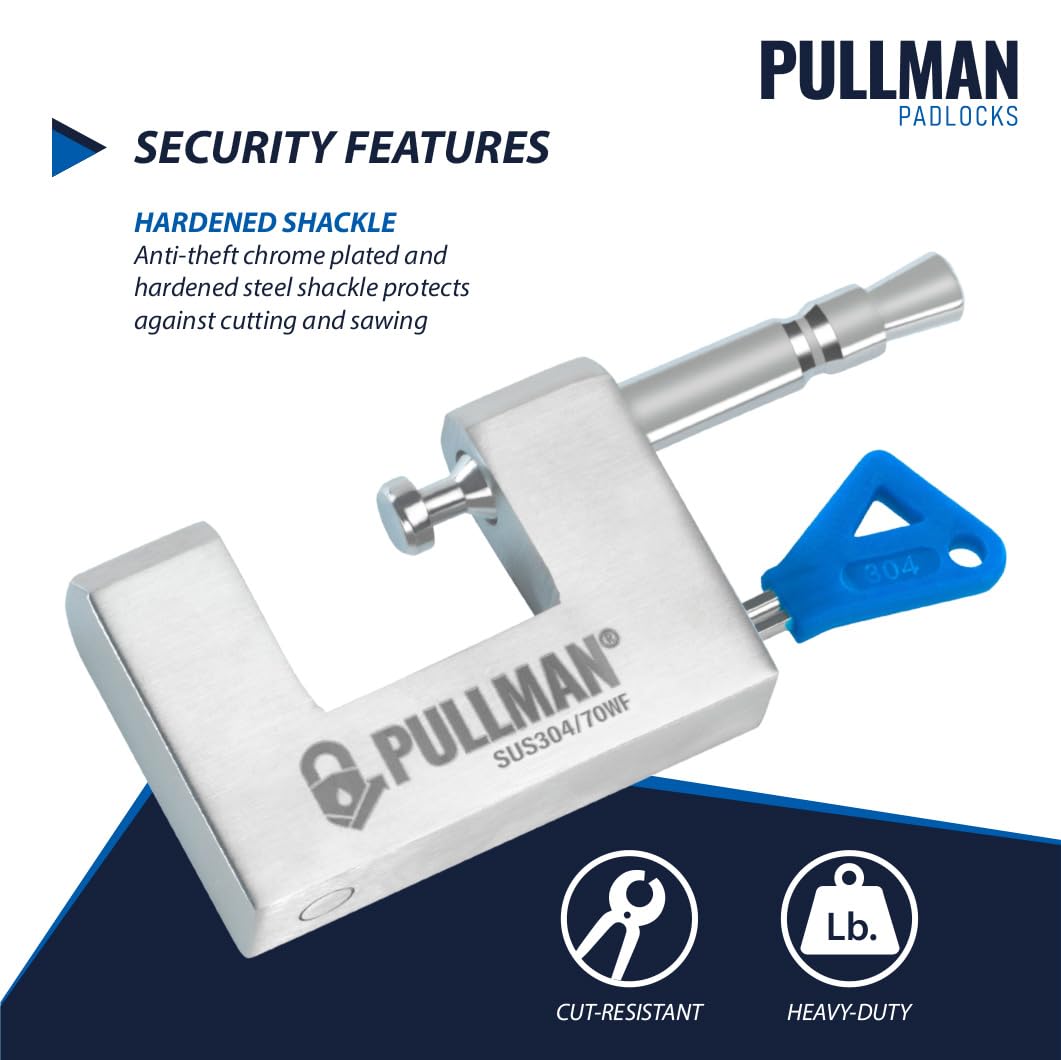 Heavy Duty Keyed Alike Padlocks with 4 Keys 2 Pack 70mm B293042