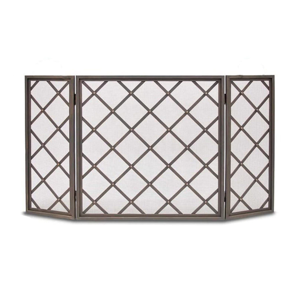 60 Inch Black 3 Panel Fireplace Screen Y854