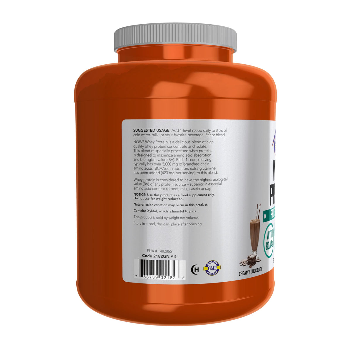 Whey Protein 24 g With BCAAs Creamy Chocolate Flavor 6 lbs Z52495
