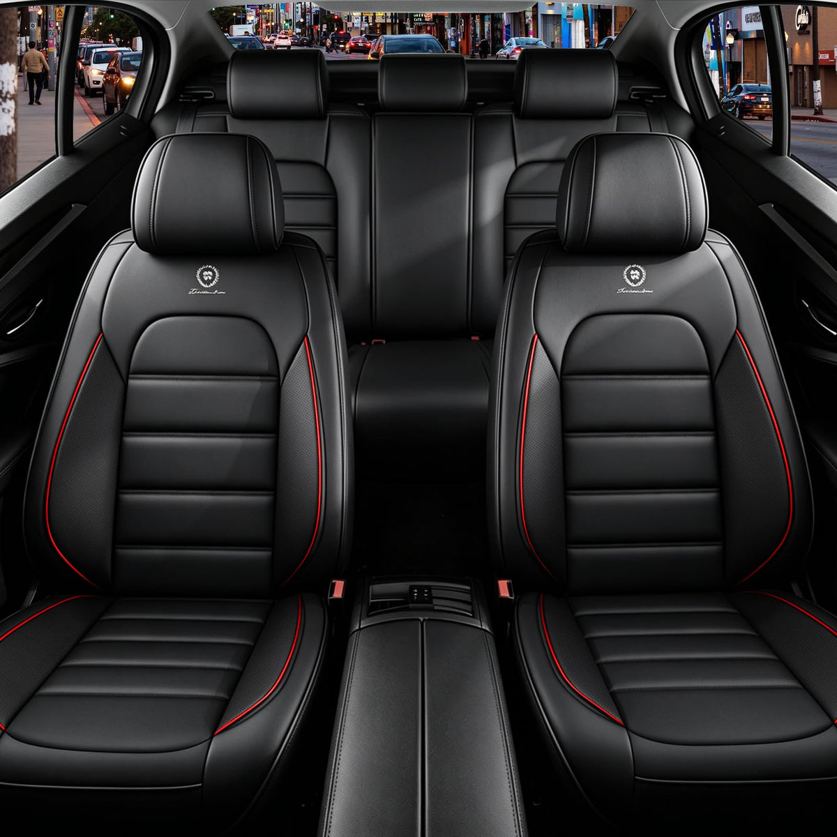 Waterproof Leather Car Seat Covers Set of 5 N6322