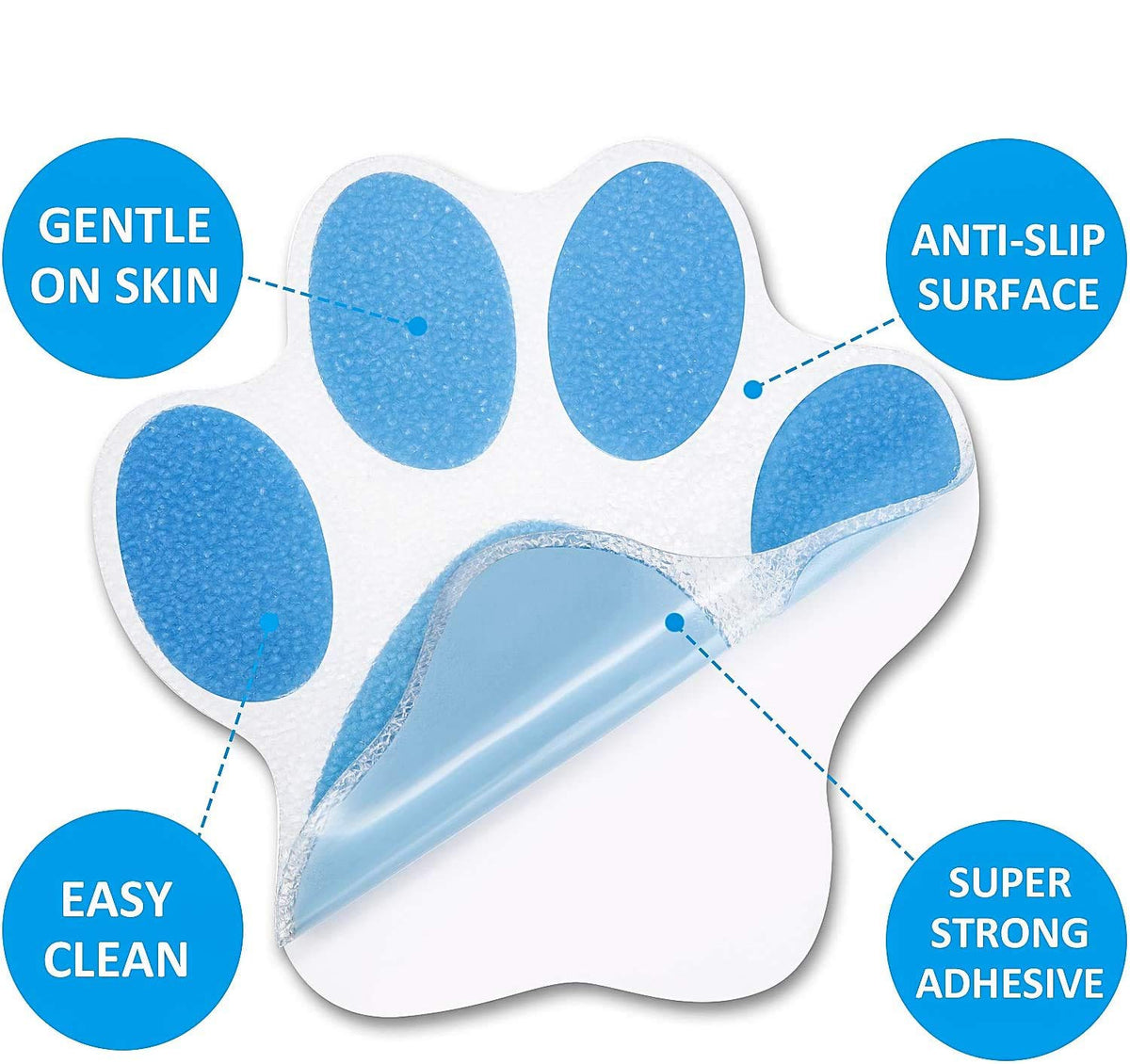 12 Pcs Non-Slip Bathtub Stickers Blue P49231