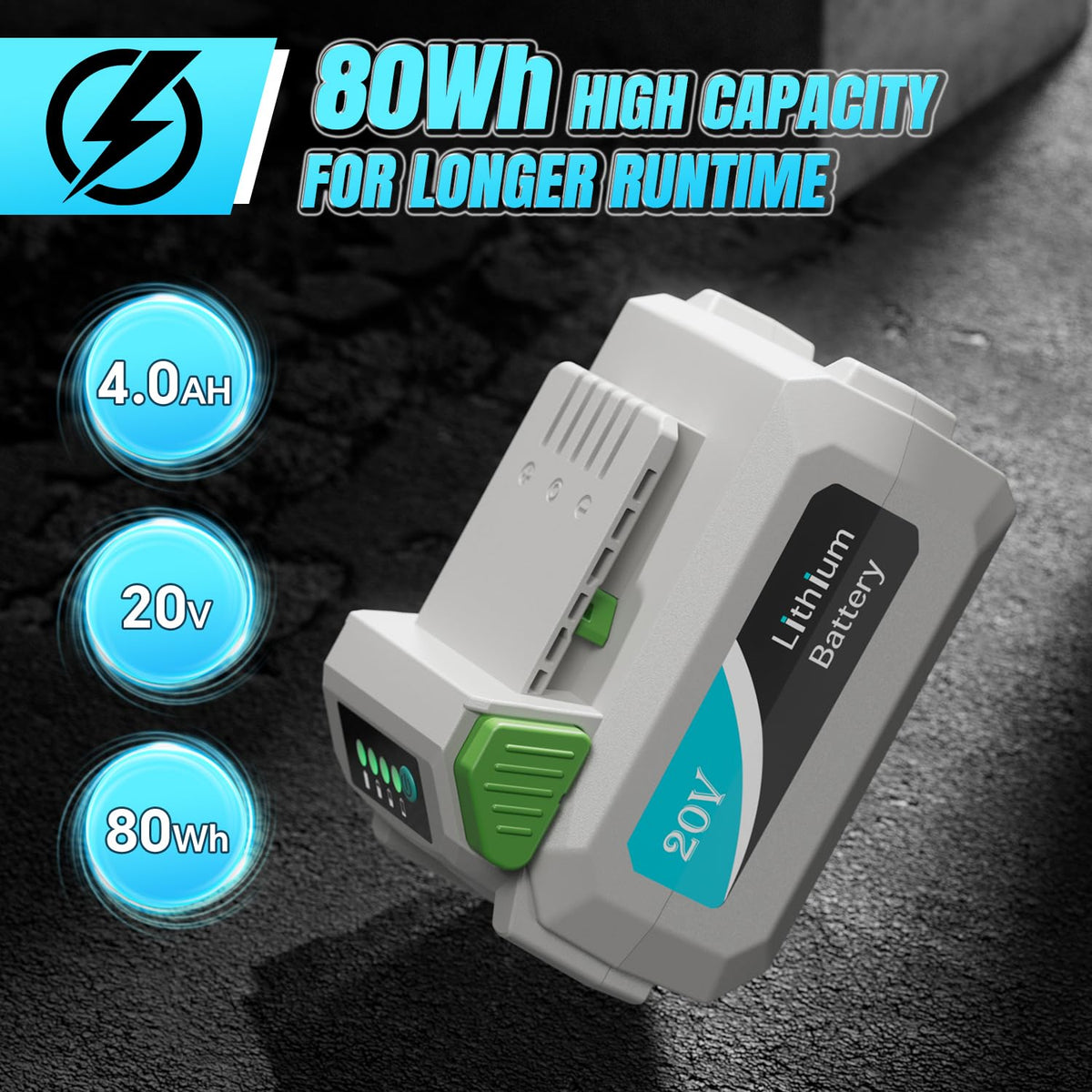 20V 4.0Ah Rechargeable Lithium Battery Z255