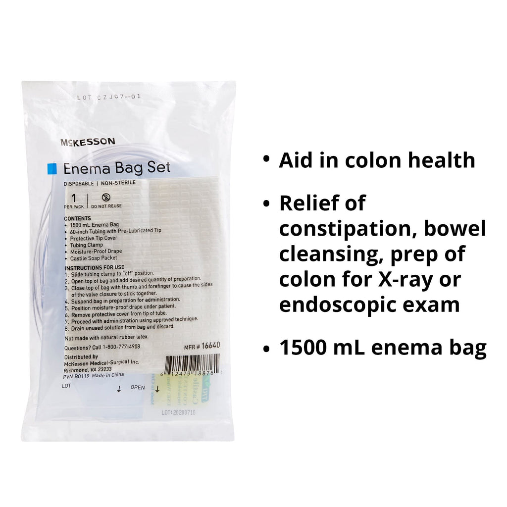 Non-Sterile Single Use Disposable Enema Bag Set 50 Count D14207