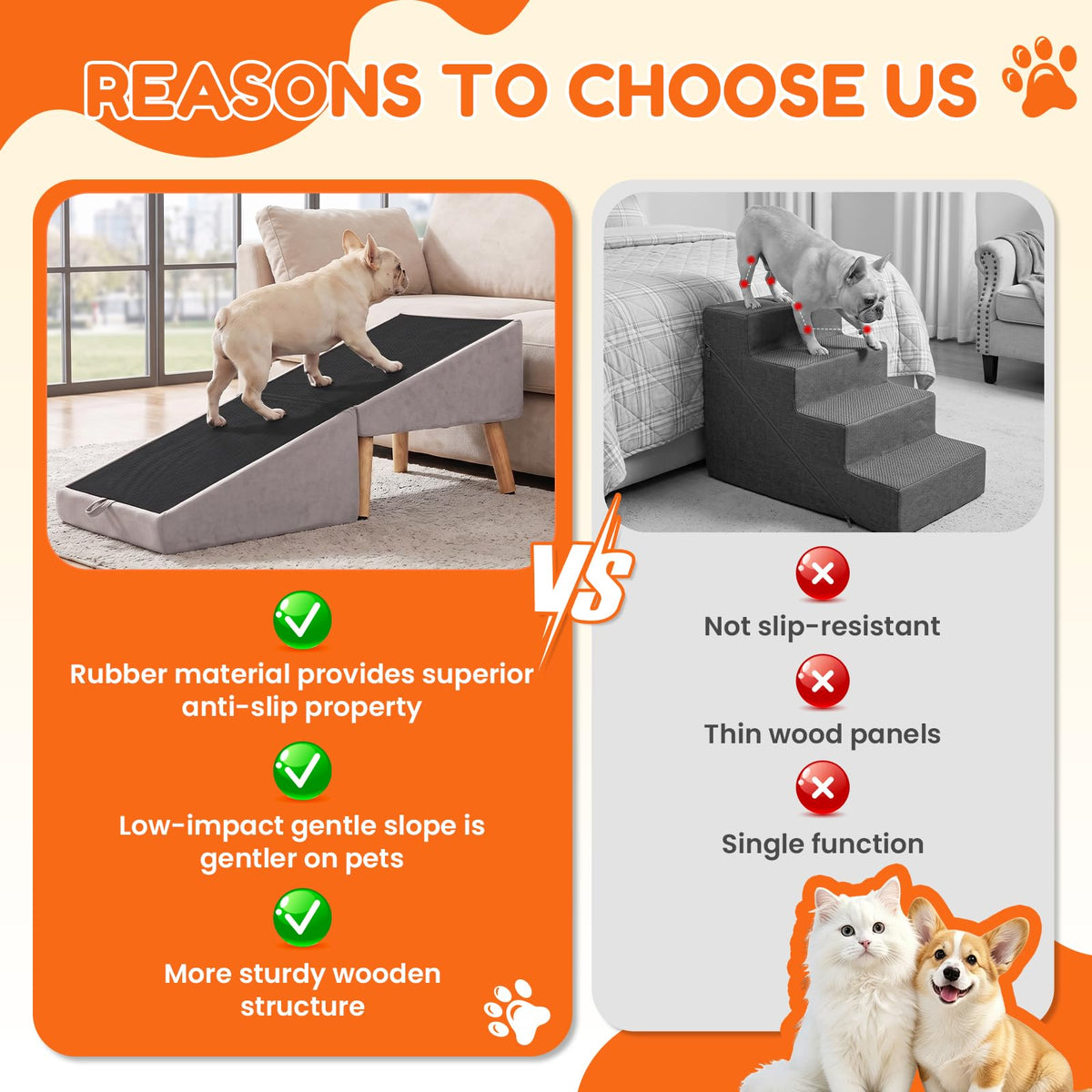 Foldable Dog Ramp Gray O148