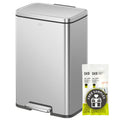 Matte Stainless 50 Liter Step Trash Can F10008