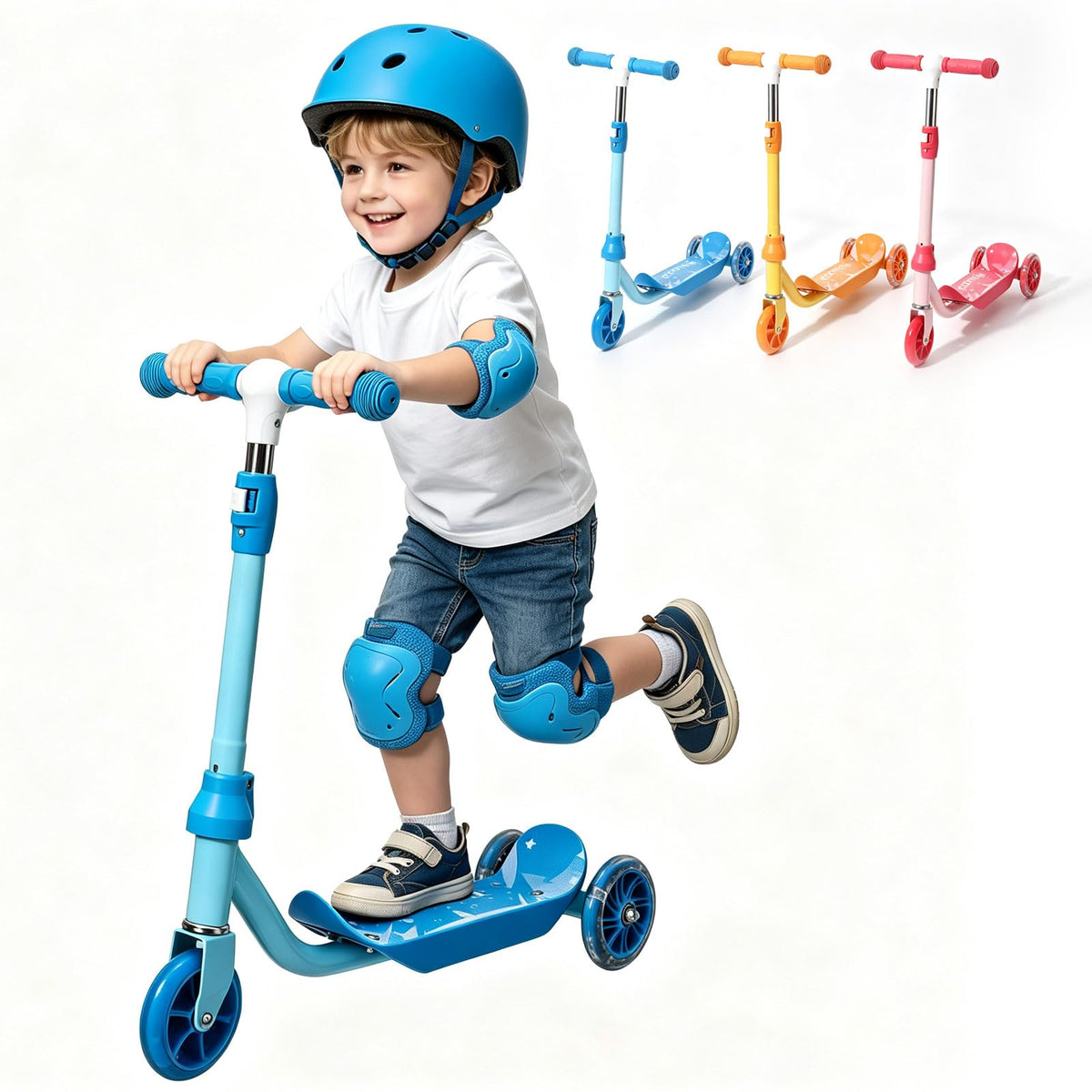 3-Wheel Kids Scooter Ages 2-7 Blue L943750