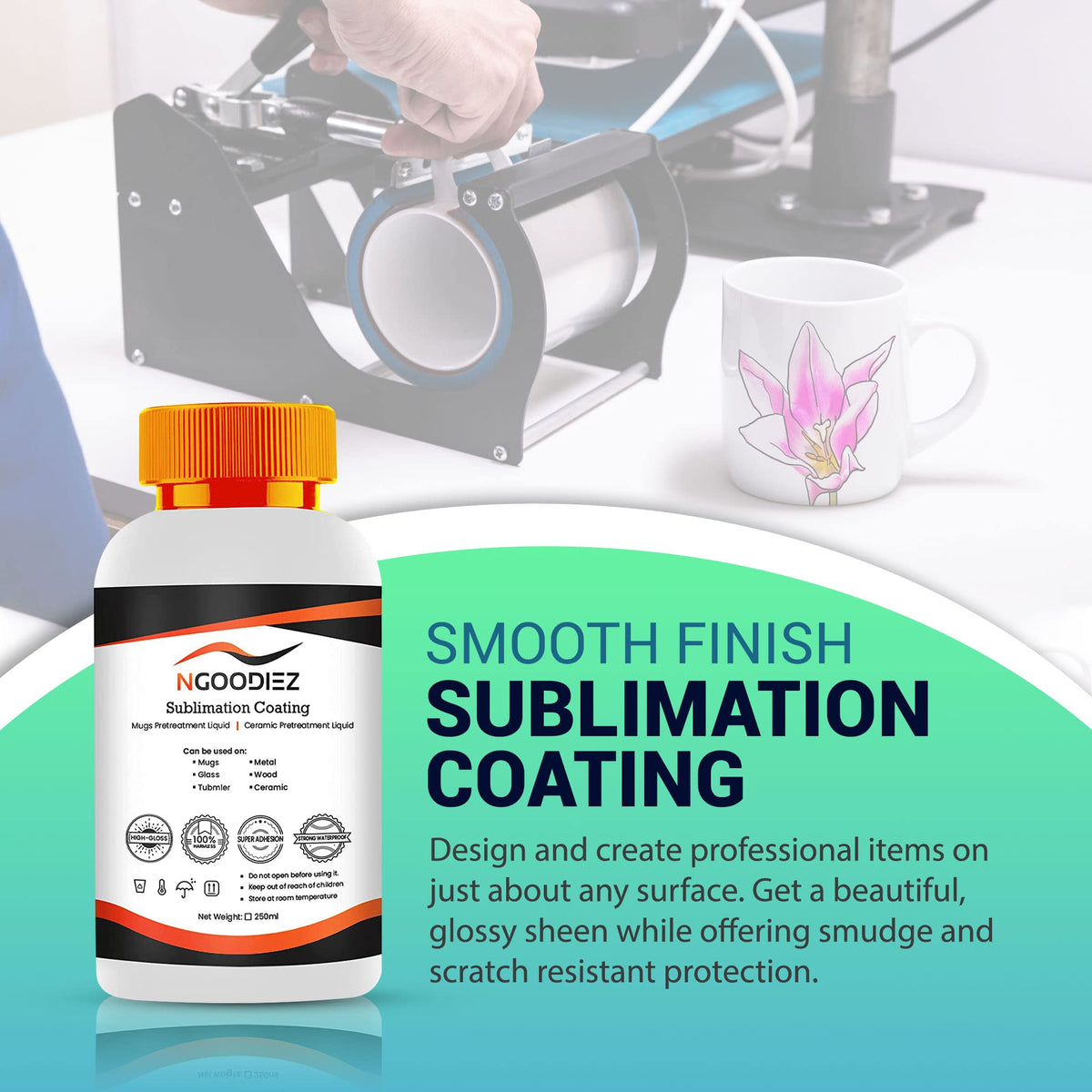 1000ml Quick Dry Washable Sublimation Spray + 250ml High Gloss Waterproof Coating Y2252