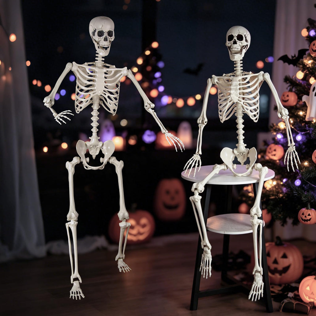 5.4 ft Posable Life Size Skeleton with Movable Joints P746729