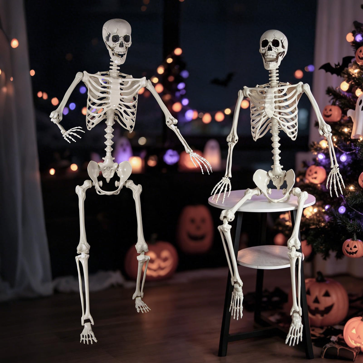 5.4 ft Posable Life Size Skeleton with Movable Joints P746729