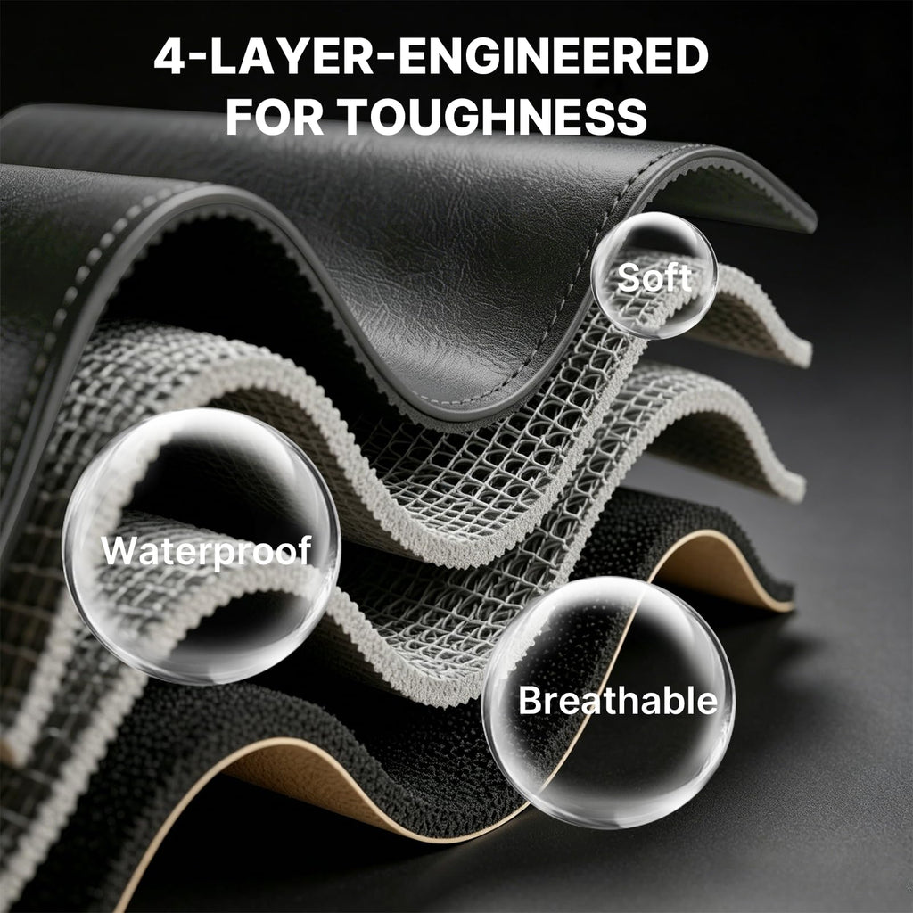 Waterproof Leather Car Seat Covers Set of 5 N6322