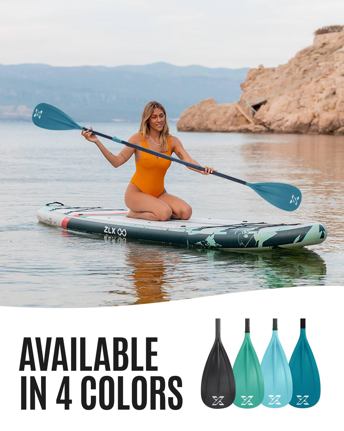 Adjustable SUP Paddle with Fiber Blade T87729