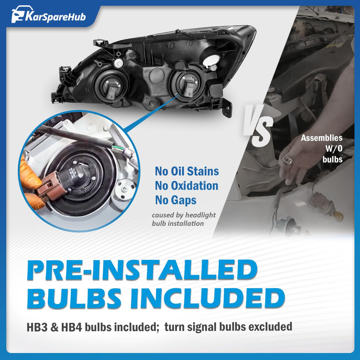 Headlights Assembly with Bulbs F59333