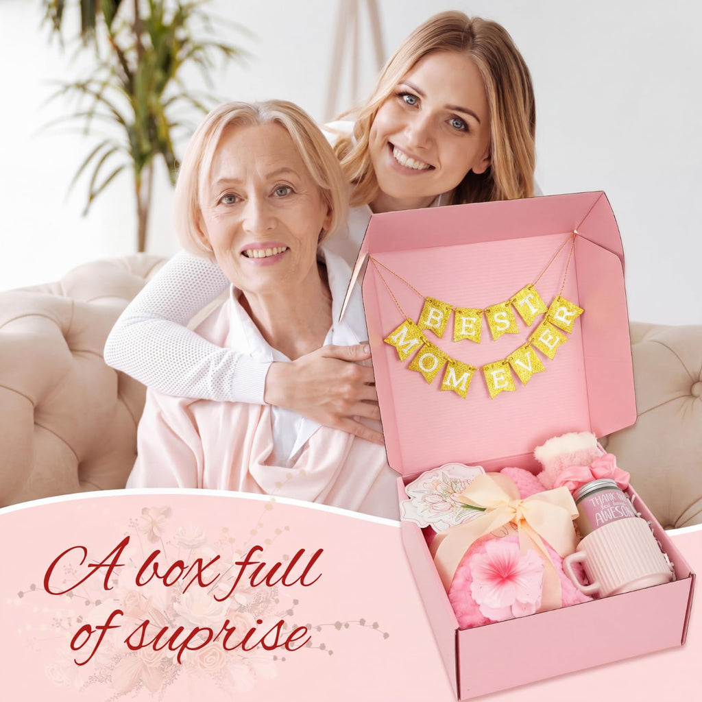 Birthday Gift Basket for Women, Spa Relaxation Set, Pink F82104