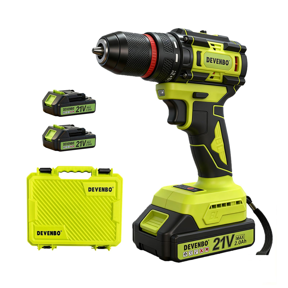 21V Brushless Cordless Drill Set T91212